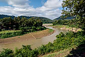 Luang Prabang, Laos - Walking along the riverfront of the Nam Khan